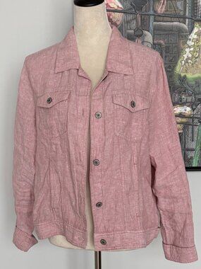 Jones New York Red Linen Jacket XL